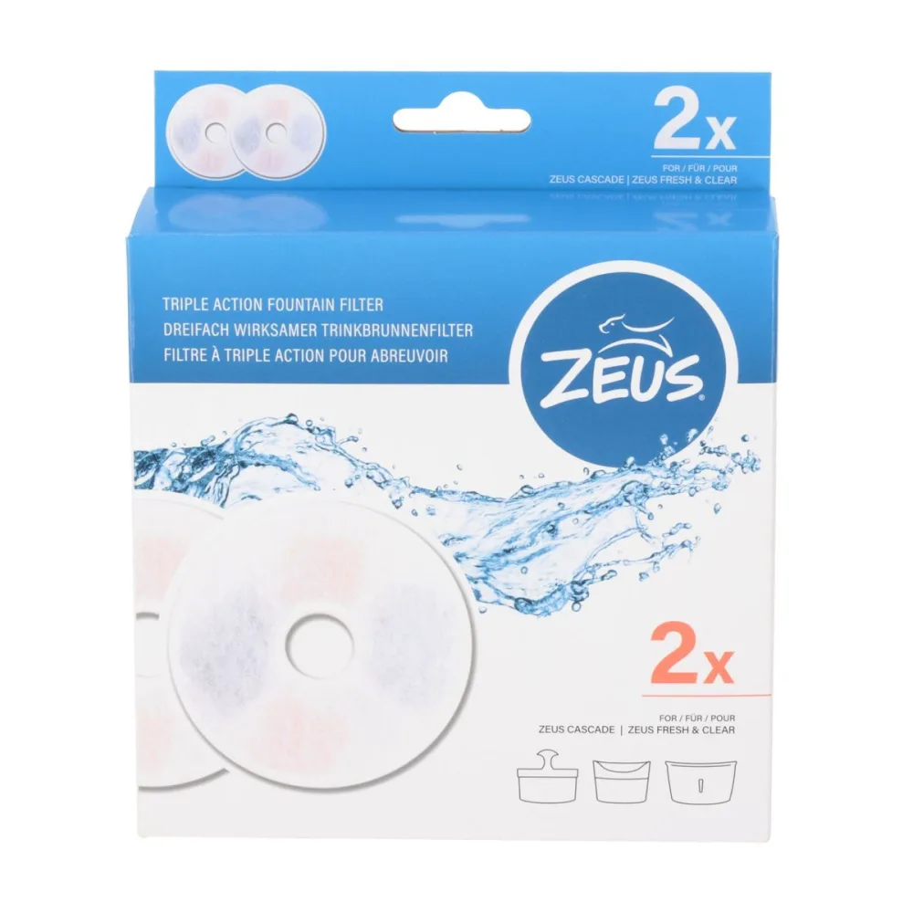 Dogit - Ersatzfilter 2er Pack zu Trinkbrunnen Zeus, M, Weiss