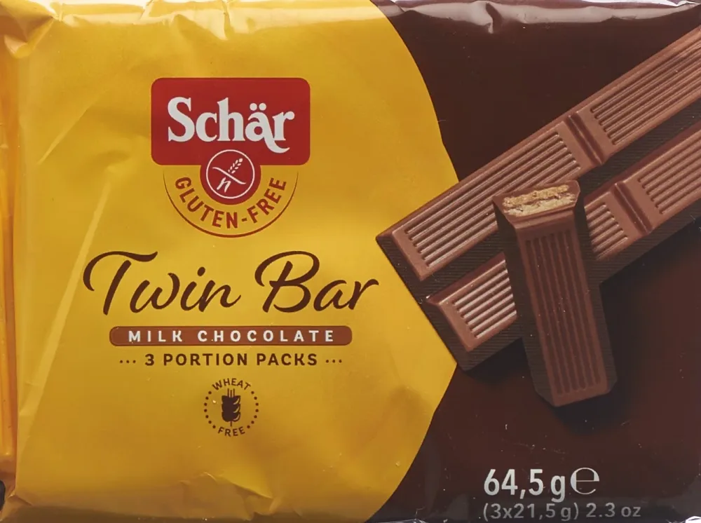 Schär Twin Bar Snack mit Schoko, glutenfrei (3x21.5g)