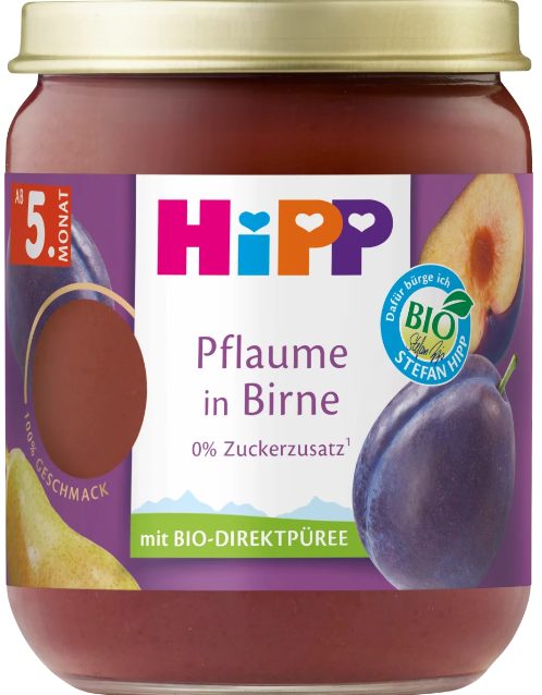 Hipp Bio Pflaume in Birne (160g)