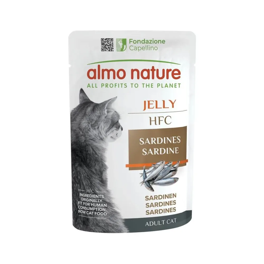 Almo Nature HFC Jelly Sardinen, Nassfutter für Katzen (55g)