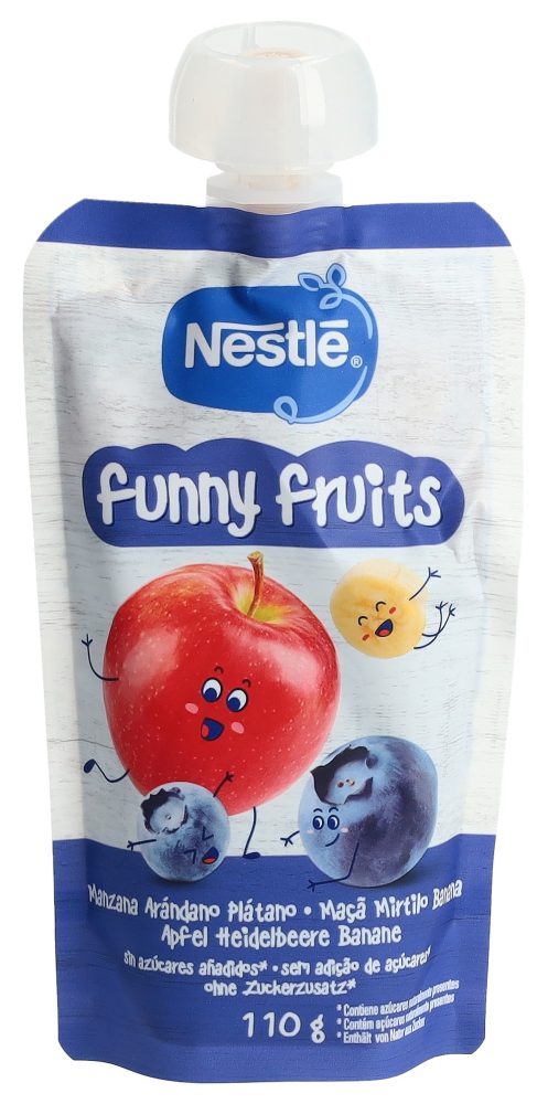 Nestlé Funny Fruits, Frucht-Quetschbeutel für Babys, nach 12 Monaten (110g)