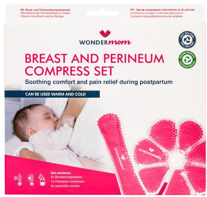 Wondermom Warm & Kalt Brust- und Wochenbett Kompresse Set (3-teilig)