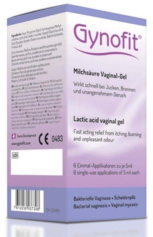 GYNOFIT Milchs&auml;ure-Gel Vaginalgel 6 x 5 ml