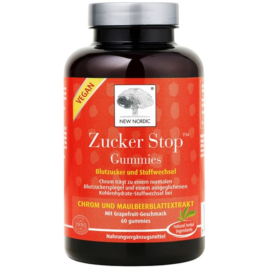 NEW NORDIC Zucker-Stop Gummies, Blutzucker und Stoffwechsel (60 Stk)