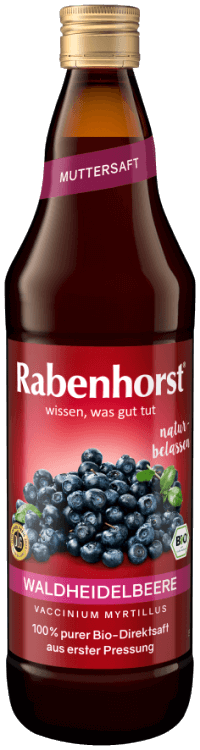 Rabenhorst Waldheidelbeere Muttersaft Bio (750ml)