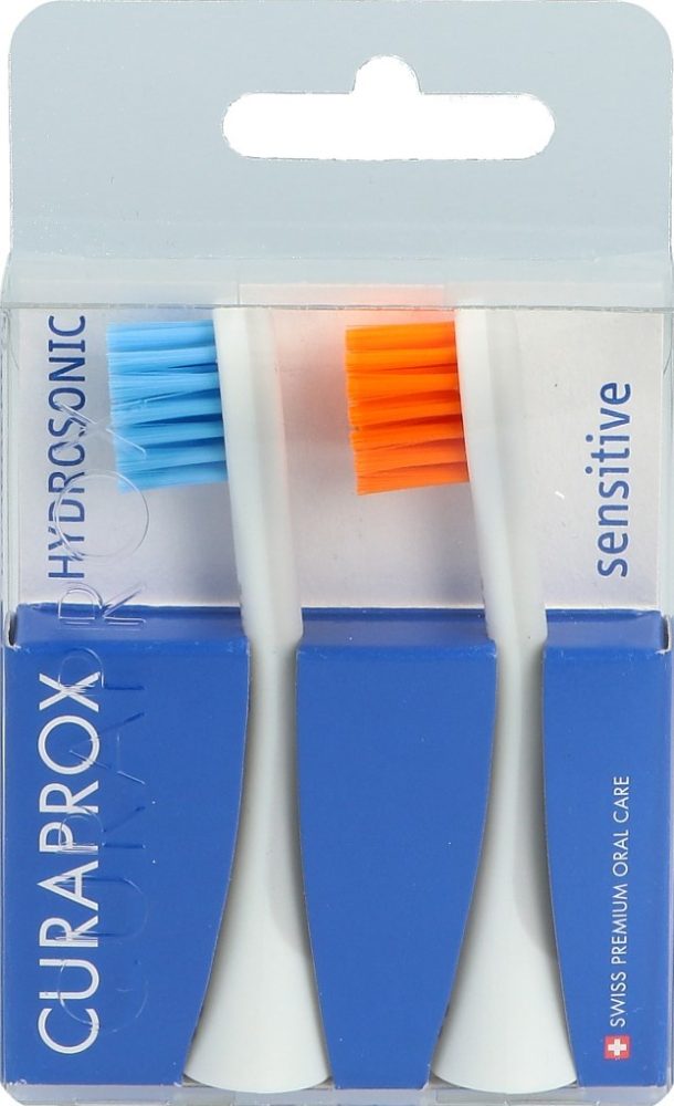 CURAPROX Hydrosonic Ersatzbürste sensitive, blau-orange (2 Stk)