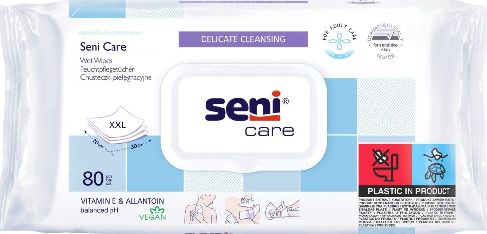 Seni Care Feuchtpflegetücher mit Klickverschluss (80 Stk)
