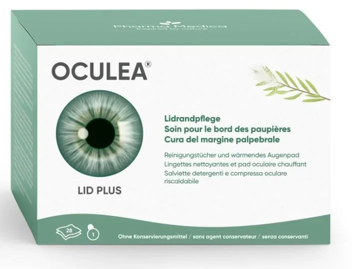 Oculea Lid Plus 28 Lidrandpflegetücher + Wärmepad | Augentropfen