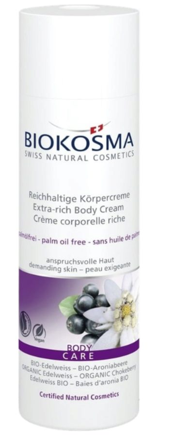 BIOKOSMA Reichhaltige Körpercreme Bio-Edelweiss und Bio-Aroniabeere (200ml)