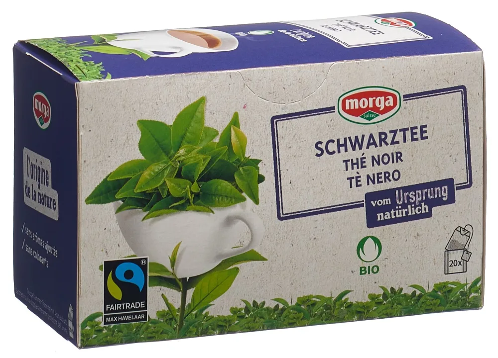 Morga Schwarztee Beutel Bio Fairtrade (20 Stk)