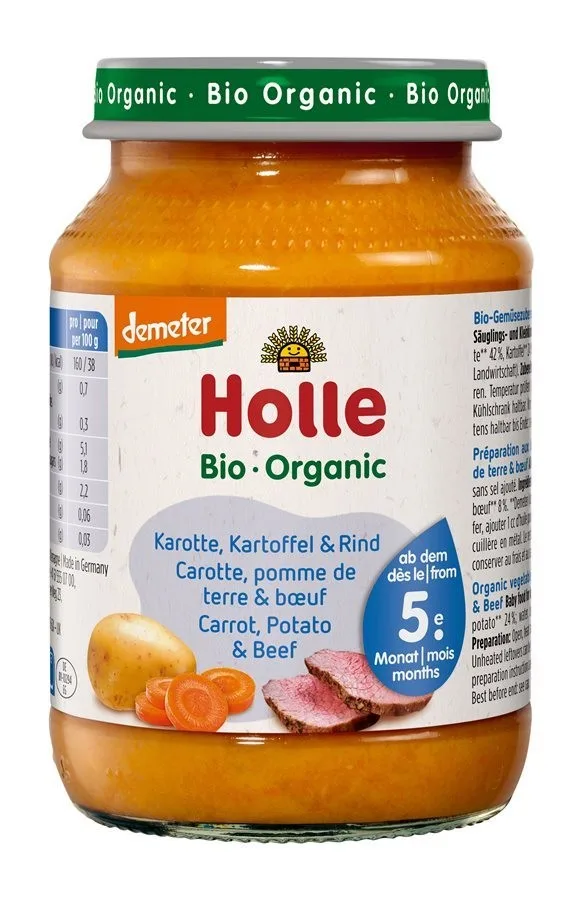 Holle Karotte, Kartoffel & Rind Bio (190g)