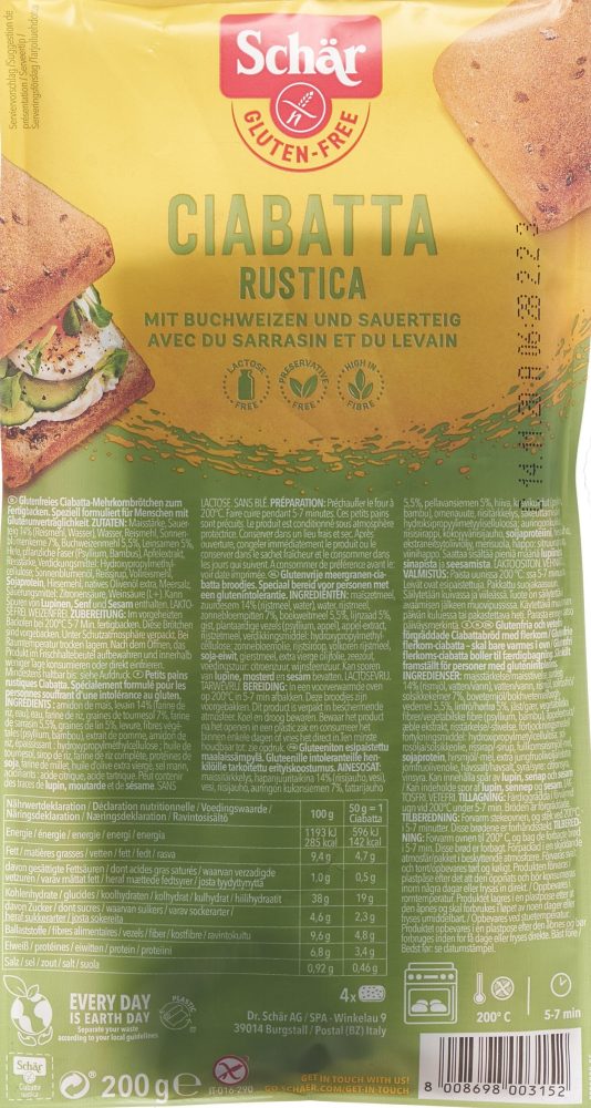Schär Ciabatta Rustica, glutenfrei (4x50g)