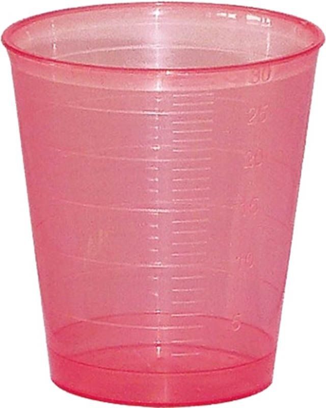 GRIBI Medikamentenbecher rot, 30ml (75 Stk)