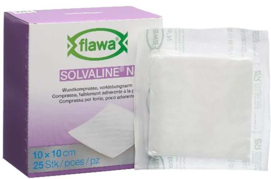 FLAWA Solvaline N Kompressen Steril 10x10cm (25 Stk)