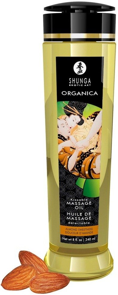 Shunga Almond Sweetness Massage Oil Organica 240ml, Süsse Mandeln - Amorana