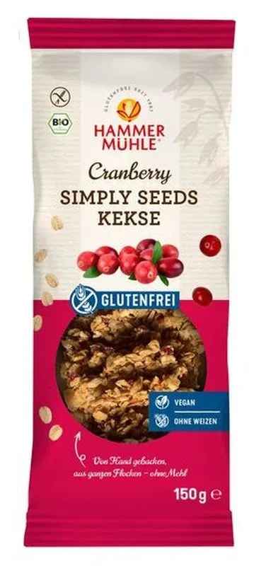 HAMMERMÜHLE Simply Seeds Kekse, Cranberry, glutenfrei (150g)