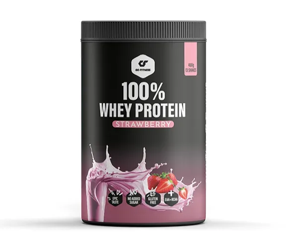 GO FITNESS 100% Whey Protein Strawberry (400g)