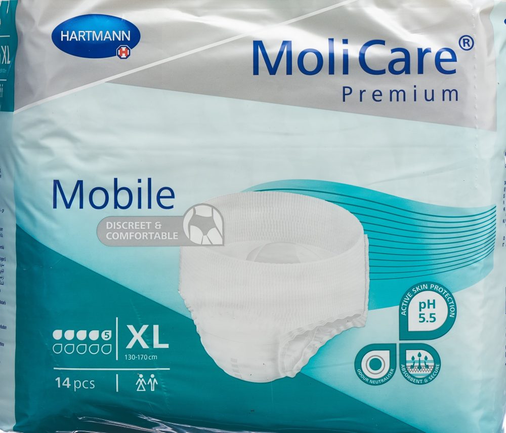 MoliCare Mobile Pants, 5 Tropfen, Hüftumfang 130-170cm (14 Stk)