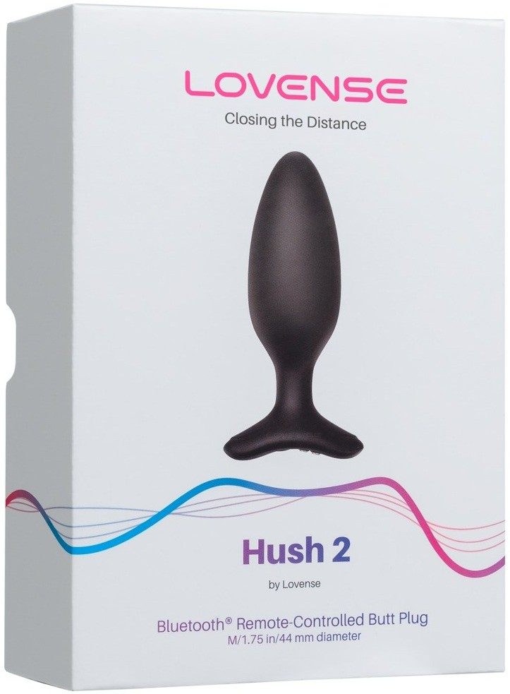 Lovense Hush 2 L Connected Vibrating - Black, M - Amorana