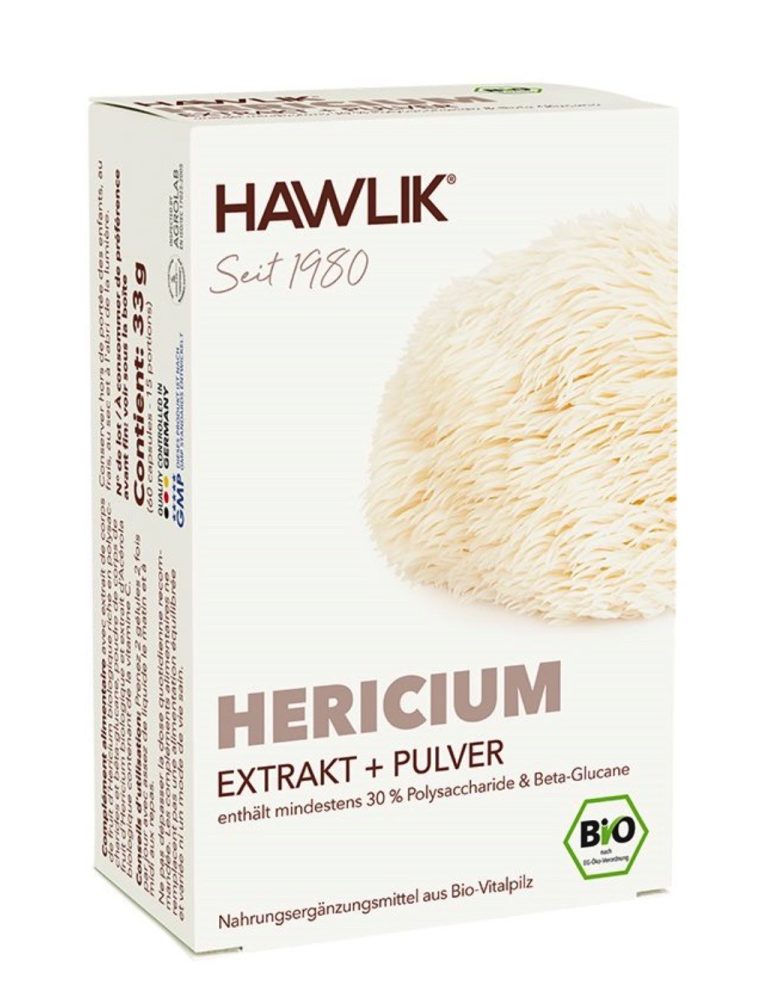 HAWLIK Hericium Extrakt + Pulver Kapseln (60 Stk)