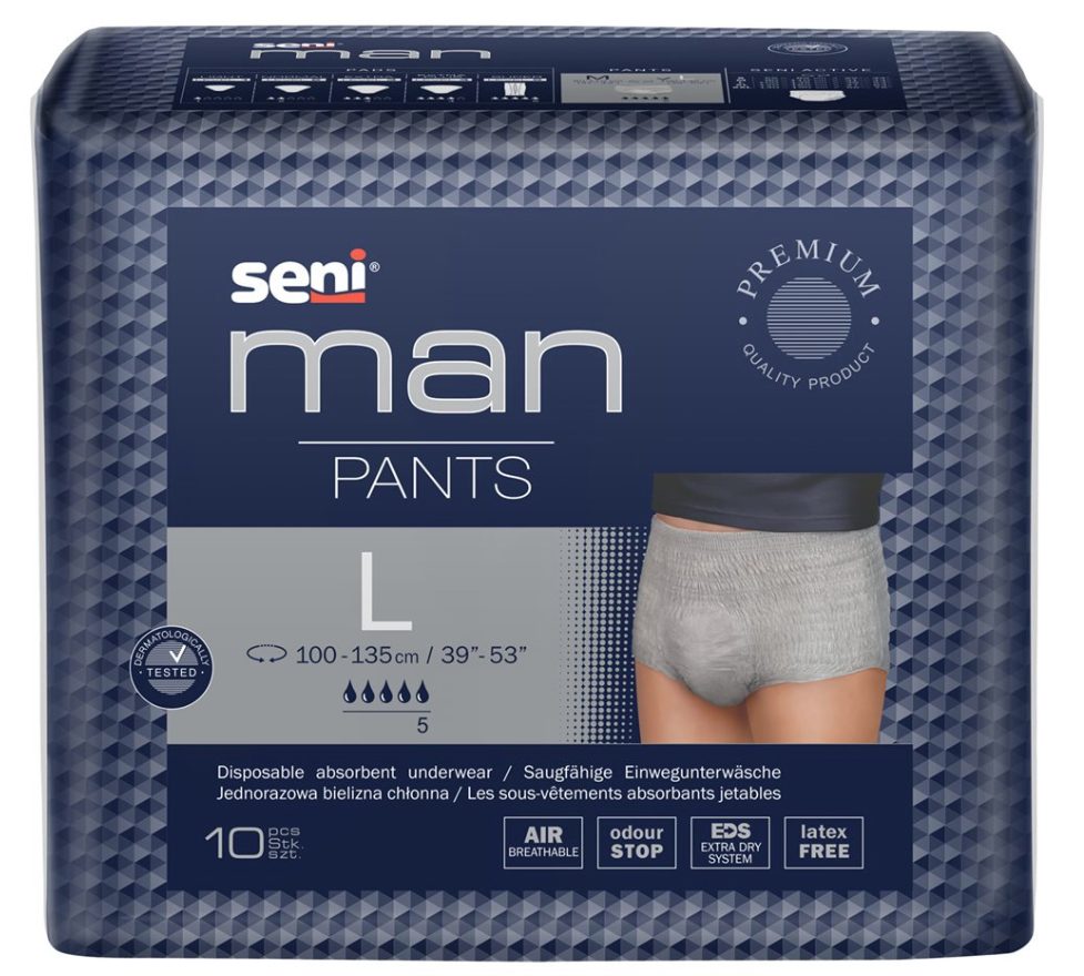 Seni Man Pants, Grösse L, Umfang 100-135cm (10 Stk)