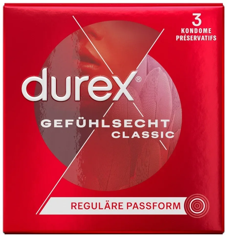 Durex Sensitive Classic Condoms[Transparent-3 pcs], 3 Stück - Amorana