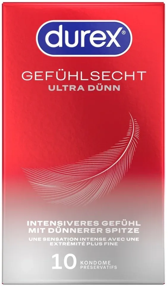 Durex Feeling Ultra Thin Condoms[Transparent-10 pcs], 10 Stück - Amorana
