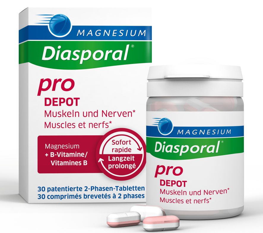 Diasporal Magnesium Pro Depot Muskeln und Nerven Tabletten (30 Stk)