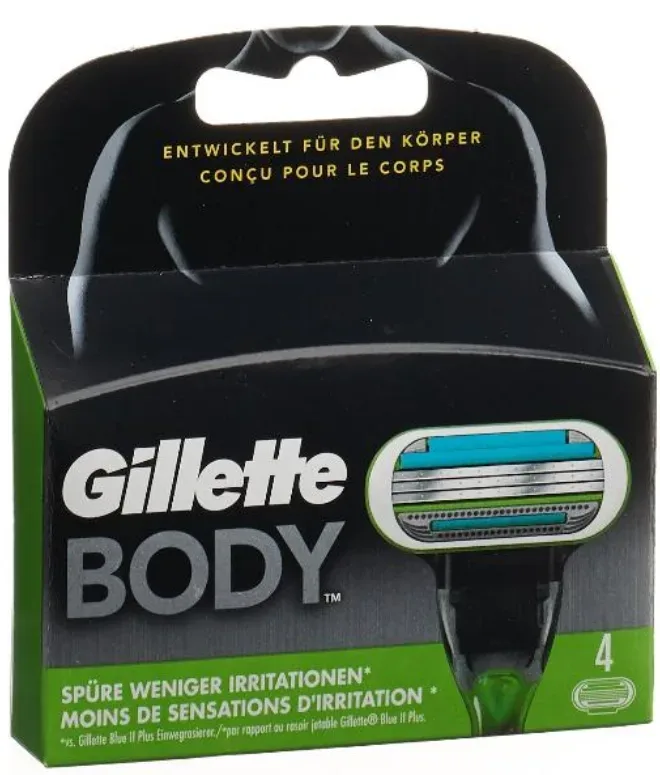 Gillette Body Rasierklingen 4 Stück