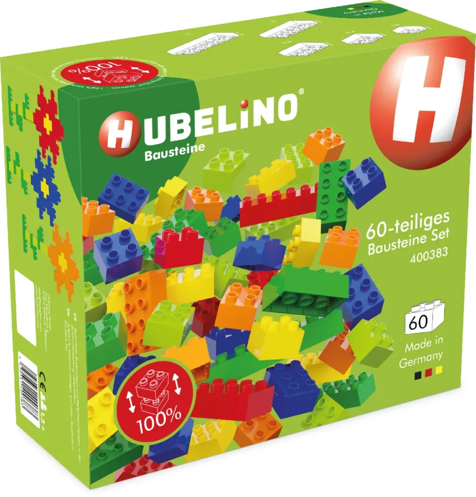 Hubelino - Bausteine: Bausteine Set, 60 Teile, Multicolor