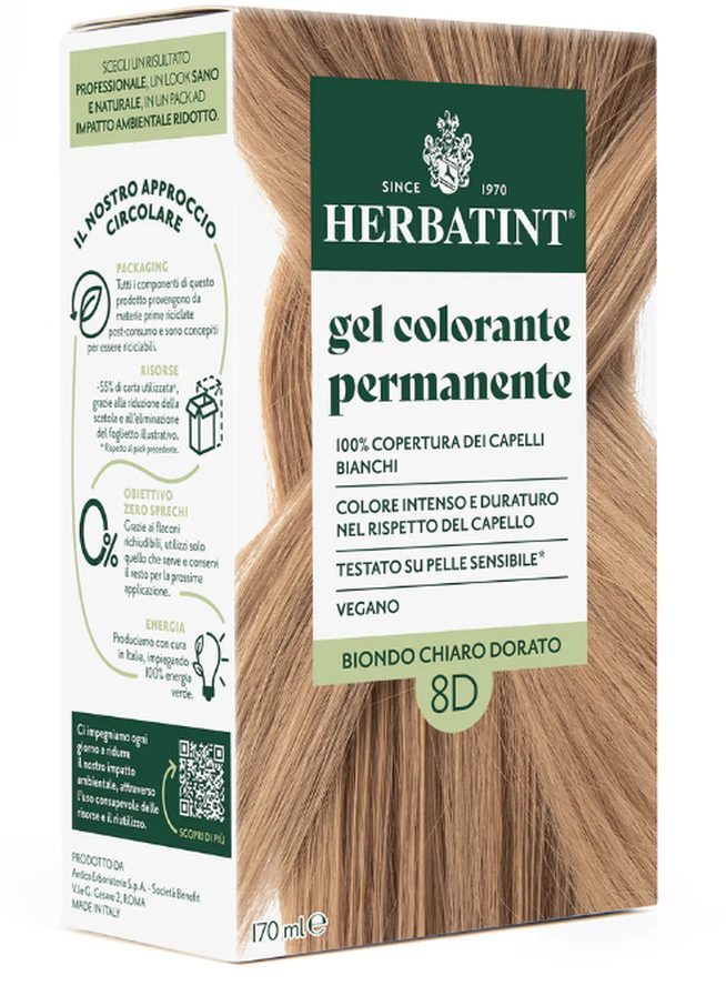 HERBATINT Haarfärbegel 8D helles Goldblond (170ml)