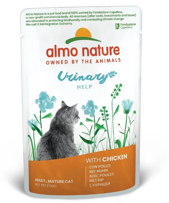 Almo Nature Holistic Urinary Help mit Huhn, Nassfutter für Katzen (70g)