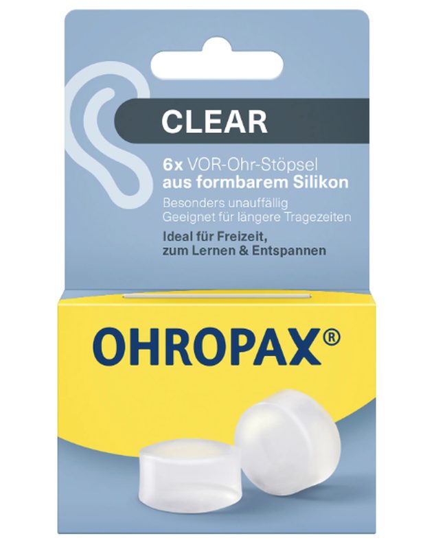 OHROPAX Ohrstöpsel Silicon Clear (6 Stk)