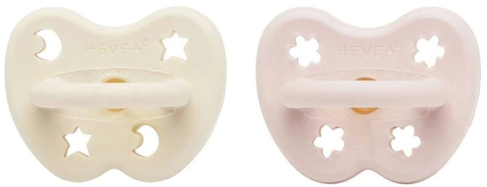 HEVEA Schnuller Orthodontic pink weiss, ab 0 Monate (2 Stk)