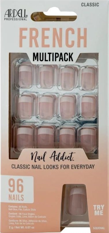 Ardell - Künstliche Fingernägel, Nail Addict French Multipack Classic, Set
