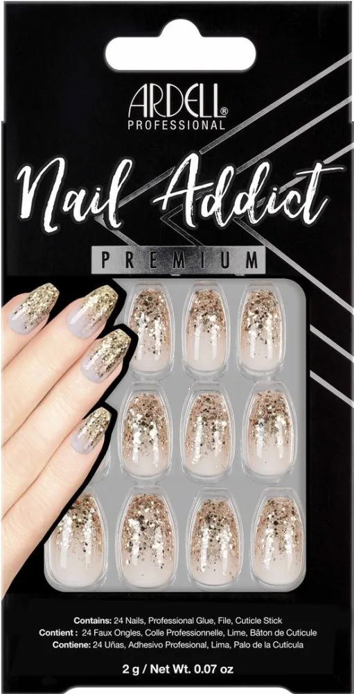 Ardell - Künstliche Fingernägel, Nail AddictDripping In Gold, Set