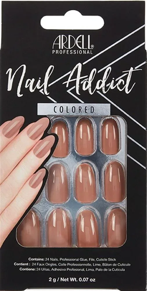 Ardell - Nail Addict Latte, Künstliche Fingernägel, 24 Stk, Braun