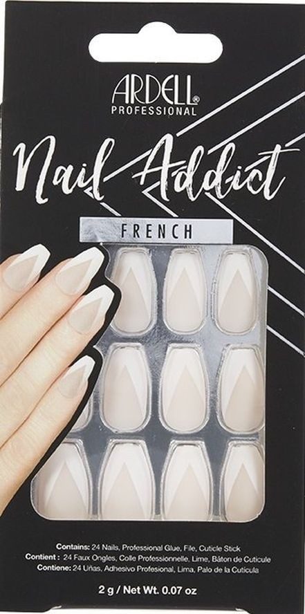 Ardell - Nail Addict Modern French, Künstliche Fingernägel, Set, Weiss