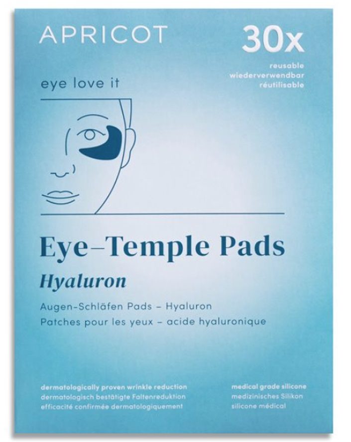 APRICOT - Wiederverwendbare Augen-Schläfen Pads mit Hyaluron, 2 Stück