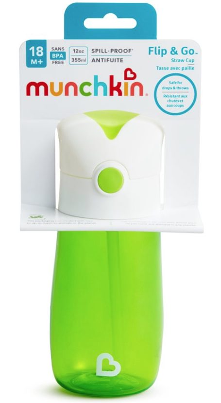 munchkin Flip & Go Trinkhalmflasche, 355ml (1 Stk)