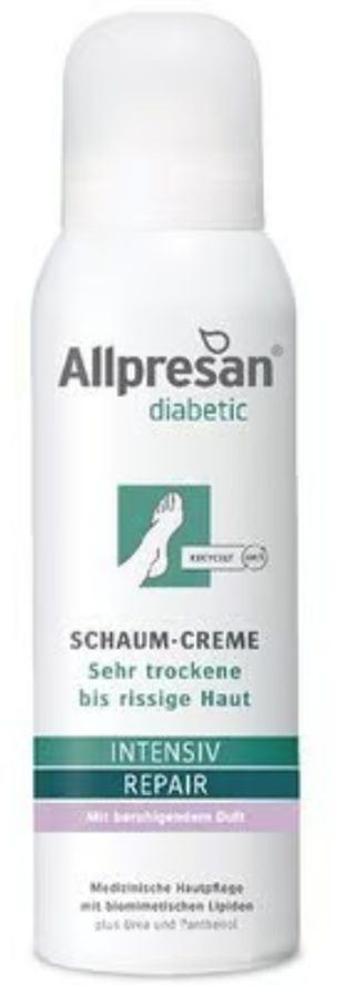 Allpresan diabetic Intensiv + Repair Schaum-Creme ohne Urea