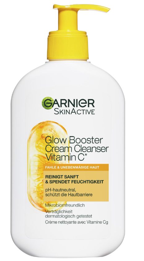 Garnier - Glow Booster Cream Cleanser Vitamin C, SkinActive, 250 ml