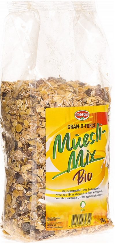 MORGA GRANOFORCE Müesli Mix Ohne Zucker Bio Knospe (750g)