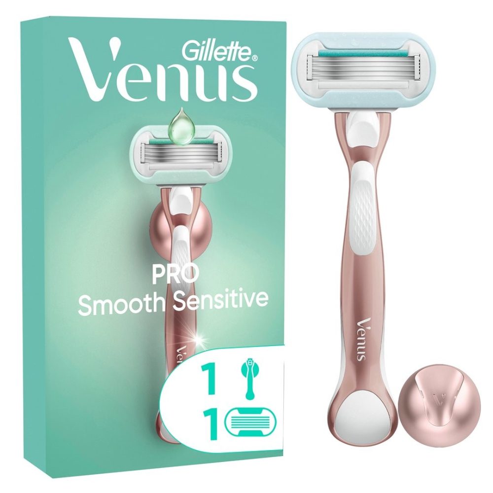 Gillette Venus - Pro Smooth Sensitive Damenrasierer für empfindliche Haut, 1 Stück