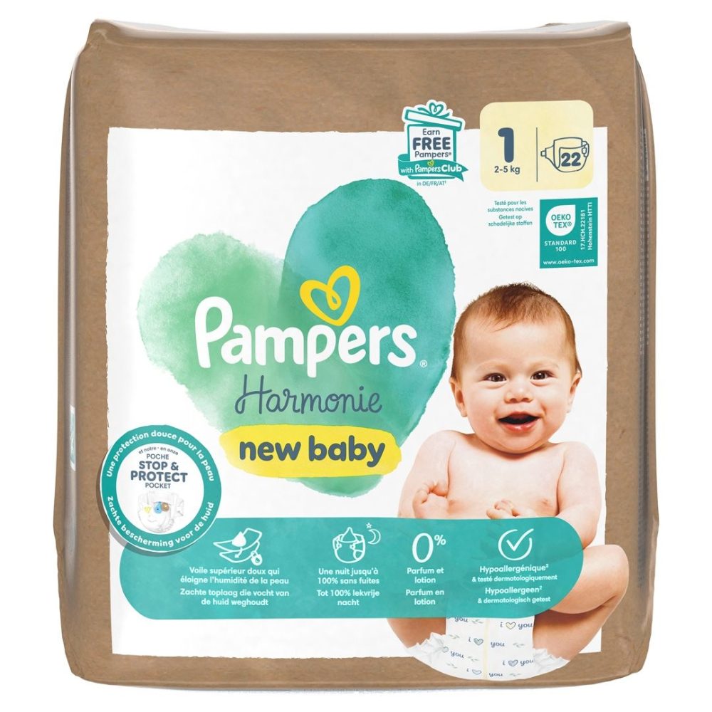 Pampers Harmonie Grösse 1 Newborn 2-5kg 22 Stück
