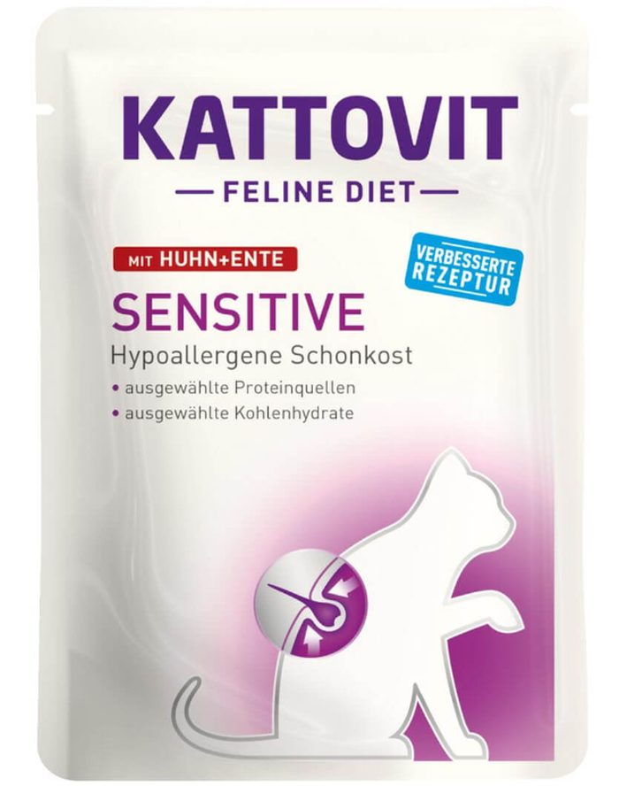 Kattovit Sensitive mit Huhn und Ente für Katzen (85g)
