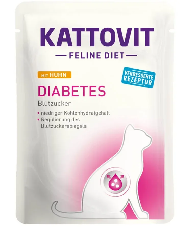 Kattovit Diabetes mit Huhn für Katzen (85g)