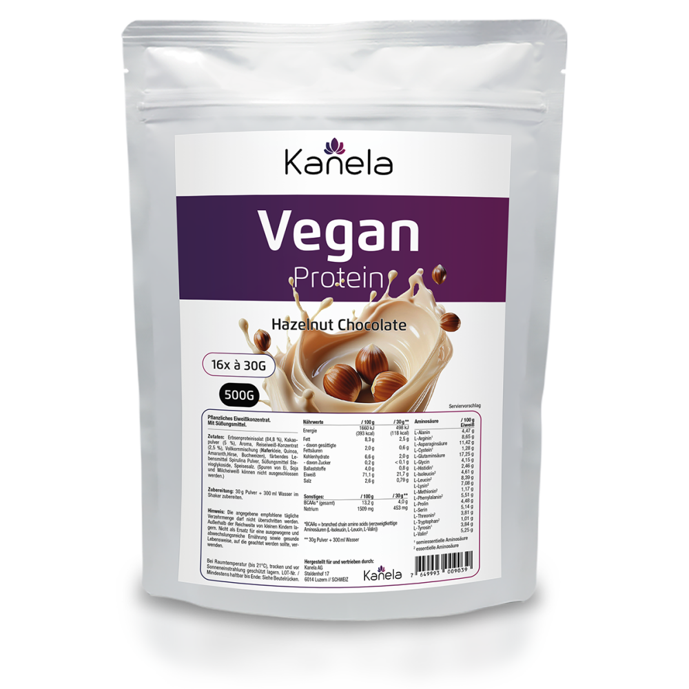 Kanela Veganes Protein Haselnuss & Schoko (500g)