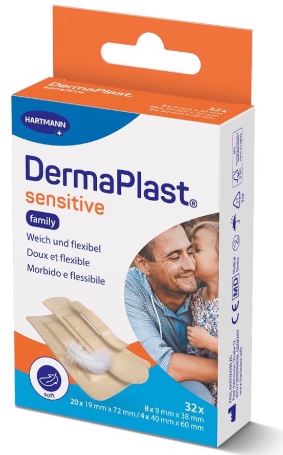 DermaPlast sensitive Wundpflaster, Family (32 Stk)