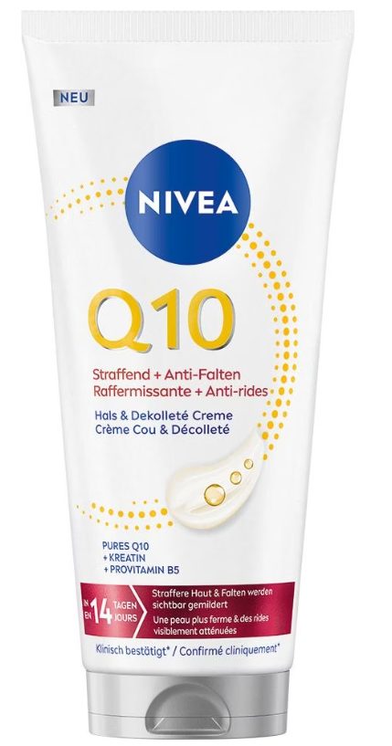 Nivea - Q10 Straffend + Anti-Falten Hals & Dekolleté Creme, 200 ml